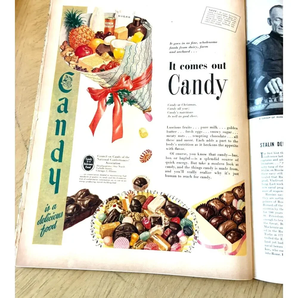 Vintage 40s LIFE Magazine Dec 17 1945 Paulette Goddard Kitty WWII Era Xmas Ads